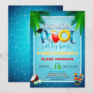 Graduation Pool Party Invitation