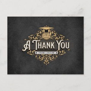 Graduation Postcards, masculine Thank You cards