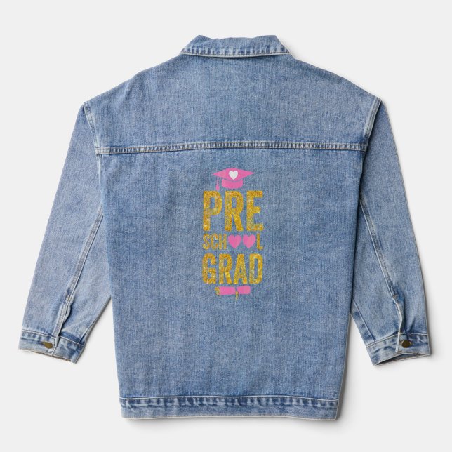Graduation Preschool Grad  Denim Jacket (Back)