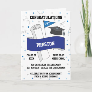 Graduation Quarantine Social Distancing Custom Card