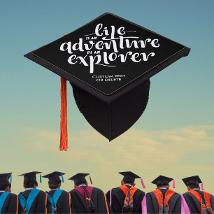 Graduation Quote Life Is An Adventure Custom Cap Topper