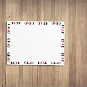 Graduation red black modern tablecloth
