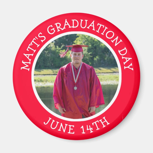 Graduation Reminder Personalized Photo Magnet (Front)