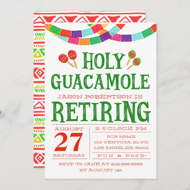 GRADUATION RETIREMENT PARTY INVITATION (Front/Back)