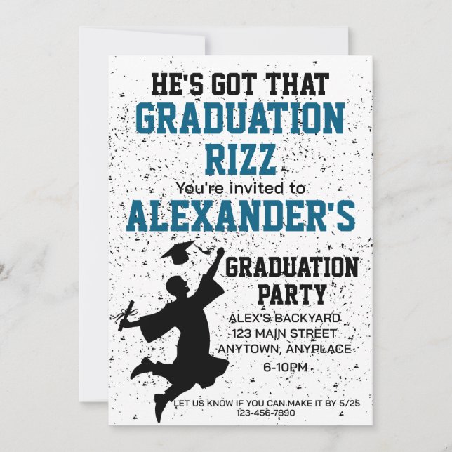 Graduation Rizz Invitation (Devant)