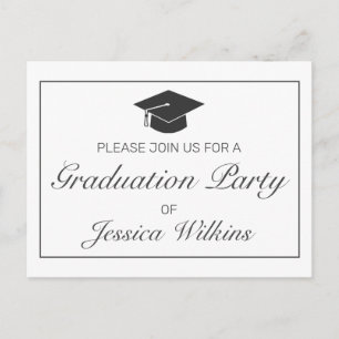 Graduation RSVP Invitation Minimaliste moderne bla