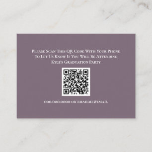 Graduation  RSVP QR Code Response Card