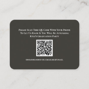Graduation  RSVP QR Code Response Card