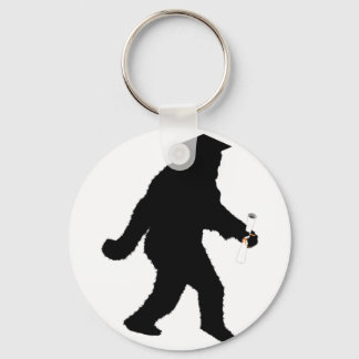 Graduation Sasquatch with Grad Cap Keychain