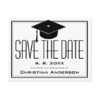 Graduation Save the Date Grad Cap White Graduate