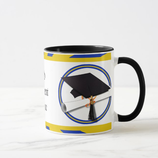 Graduation School Colours Blue And Gold (ZOOM!) Mug (Right)