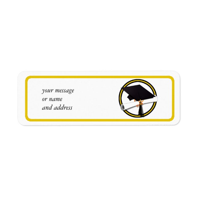 Graduation School Colours Gold And Black (Front)