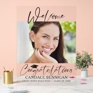 Graduation Script Welcome Photo Congratulations Acrylic Sign