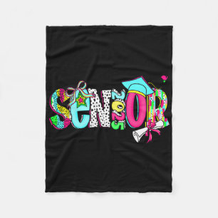 Graduation Senior 2025 Retro Cl Of 2025 Coquette B Fleece Blanket