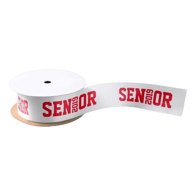 Graduation Senior Block Letter Class of 2019 Satin Ribbon (Spool)
