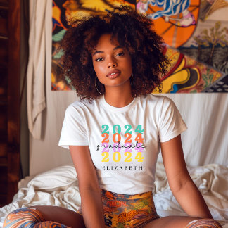 Graduation Senior Class Trendy Custom Grad Name T-Shirt