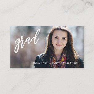 Graduation Senior Networking Full Photo Name Cards