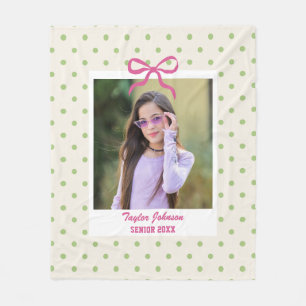 Graduation Senior Year Gift Custom Photo Fleece Blanket