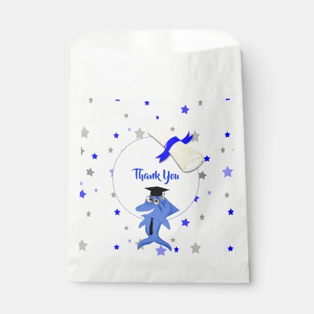 Graduation Shark party star favour bags (Front)