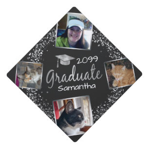 Graduation Silver Frame 4 photo Tassel Topper