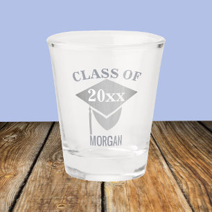 Graduation Silver Mortarboard Tassel Reunion Shot Glass
