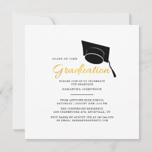 Graduation Simple Minimalist 2025 Grad Party Invitation