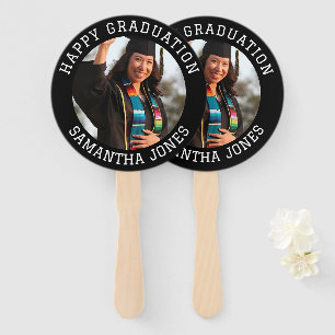 Graduation simple photo modern Graduate party Hand Fan