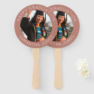 Graduation simple photo modern Graduate party Hand Fan