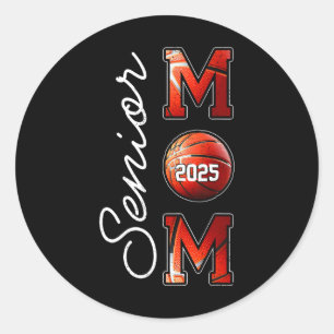 Graduation Sketll Senior Mom 2025 Cl Of 2025 Classic Round Sticker