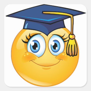 Graduation Smile Face Sticker