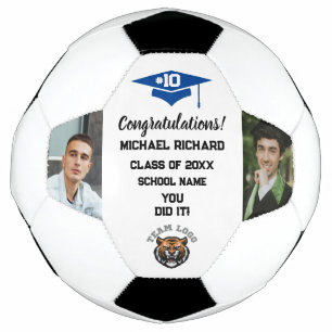 Graduation Soccer Custom Photo & Name Keepsake Ball