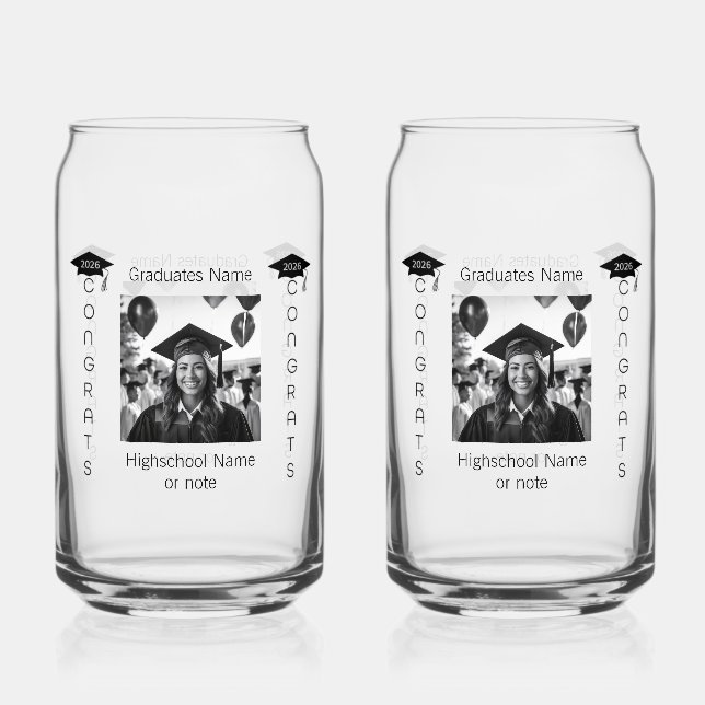 Graduation Soda Glass (Back)