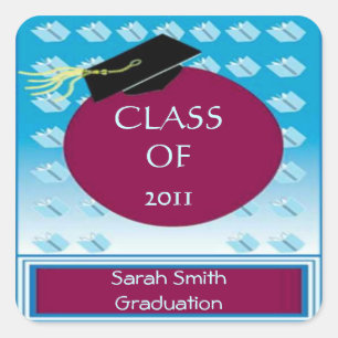 Graduation Square Sticker