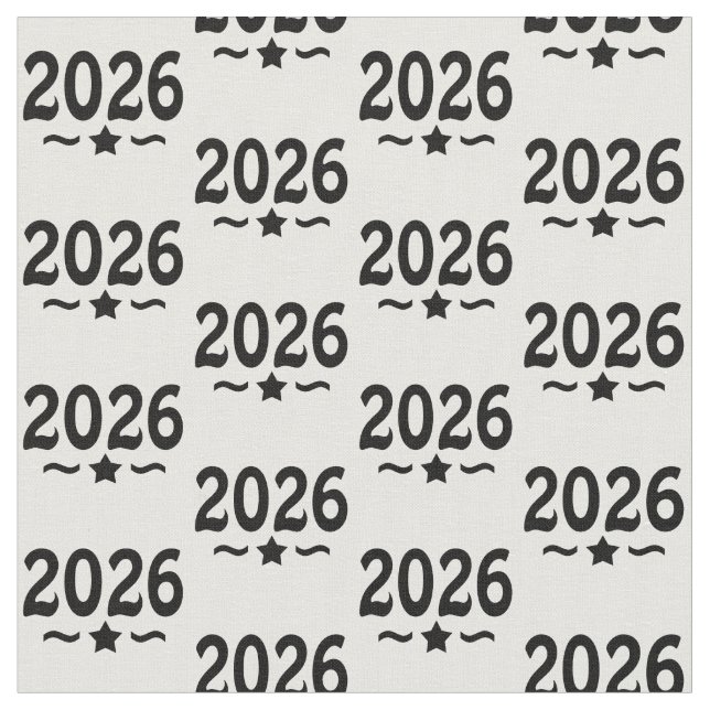 Graduation Star Class of 2026 Grad Fabric (Close Up)