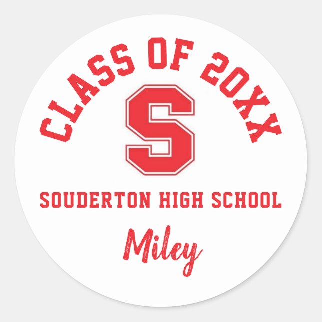 Graduation Stickers Souderton High School, Custom (Front)