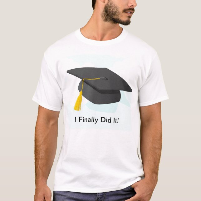 Graduation t-shirt for him with cap! (Front)