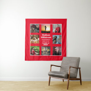 Graduation Tapestry 8 Photo Collage Class Of Year