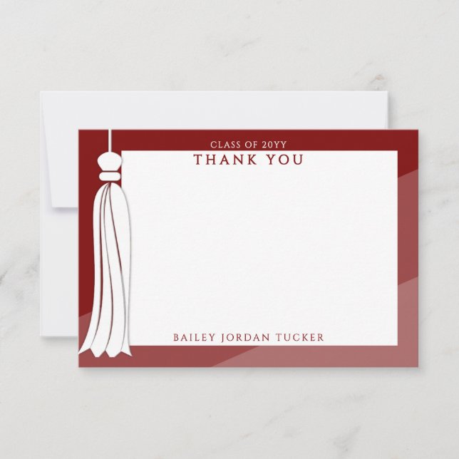 Graduation Tassel Dark Red Ombre Merci (Devant)