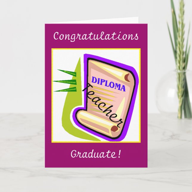 Graduation - Teacher Card (Front)