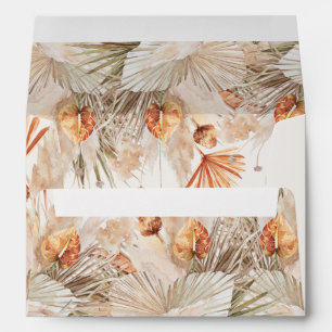 Graduation terracotta pampas grass elegant modern envelope
