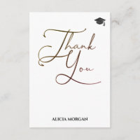 Graduation Thank You Card | Asmelina Harley Script