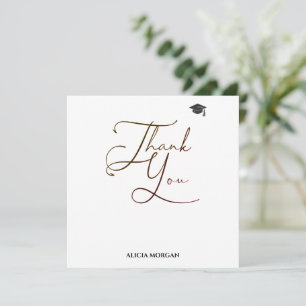 Graduation Thank You Card Asmelina Harley Script