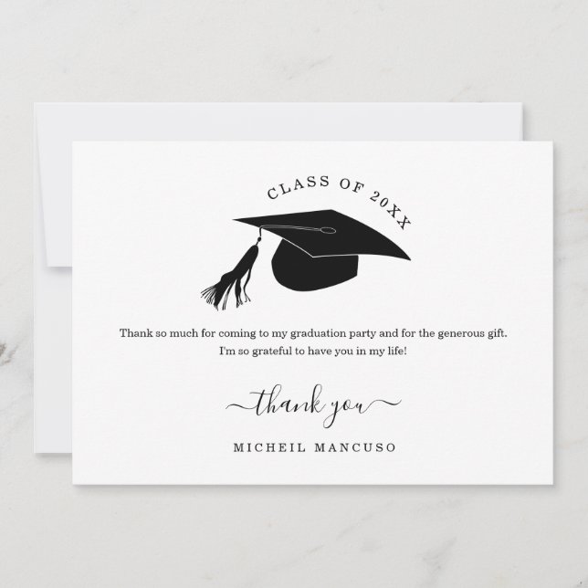 Graduation Thank You Card - High School or College (Front)