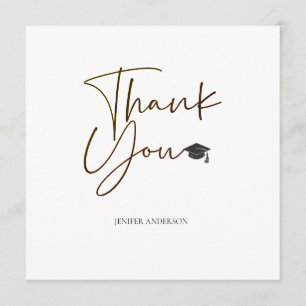 Graduation Thank You Card Silence Rocken Script