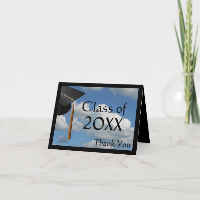 Graduation Thank You Cards, Blue Sky, Any Year (Front)