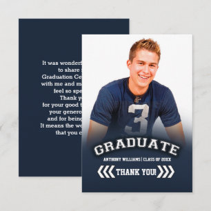 Graduation Thank You Custom Flat Photo Card