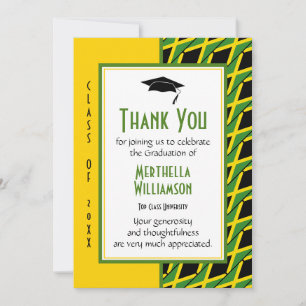 GRADUATION THANK YOU Personalized JAMAICA