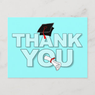 Graduation Thank You Postcard Diploma 1
