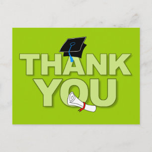Graduation Thank You Postcard Diploma 2