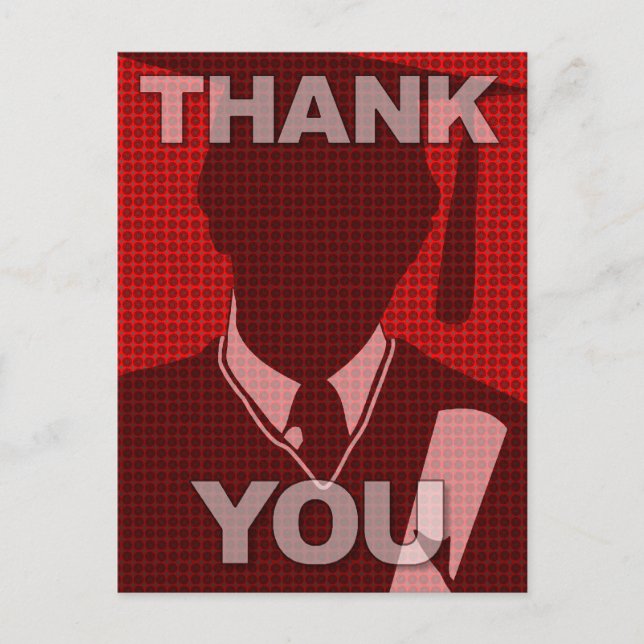 Graduation Thank You Postcard Gown 1 (Front)